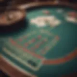 An artistic representation of a vintage blackjack table
