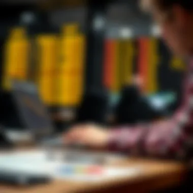 Analyzing Data for Informed Betting Decisions A person reviewing betting statistics on a laptop