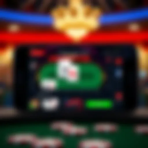 Visual representation of the BetMGM Poker App interface