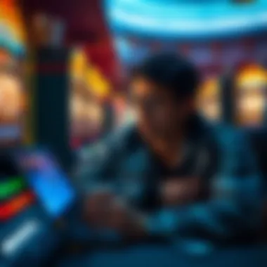 Strategic Engagement with Online Slots A player strategizing while engaging with online slots