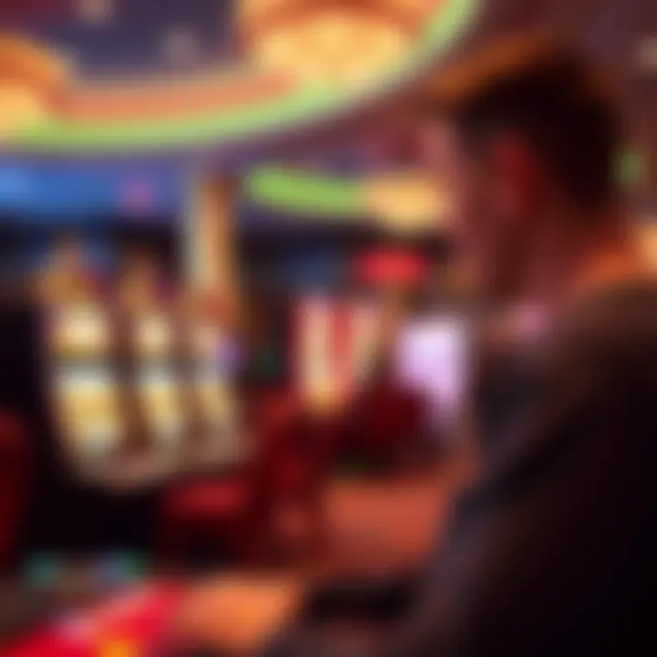 A serene casino environment emphasizing responsible gambling practices