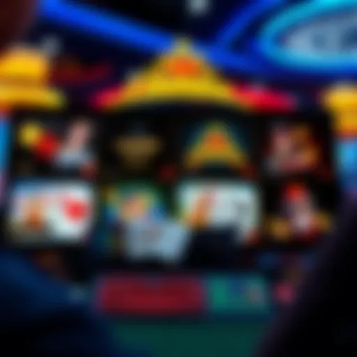 A vibrant online casino interface showcasing various card games