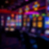 A vibrant display of various online slot machines