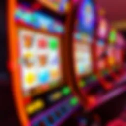 An exciting slot machine interface showcasing vibrant graphics