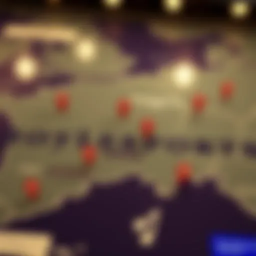 A strategic map highlighting Boylesports locations across regions