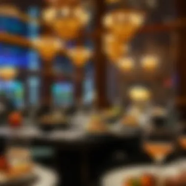 Gourmet Dining Experience at Caesar Casino A luxurious dining space featuring a variety of gourmet dishes