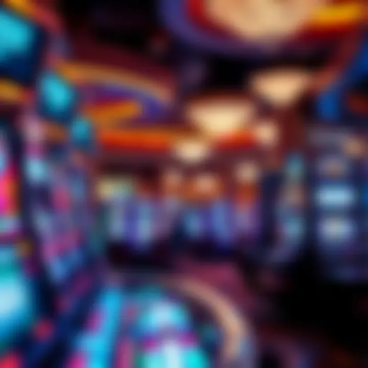 Diverse Gaming Offerings at Caesar Casino A vibrant gaming floor filled with diverse slot machines and table games