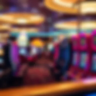 A bustling casino floor with various gaming options