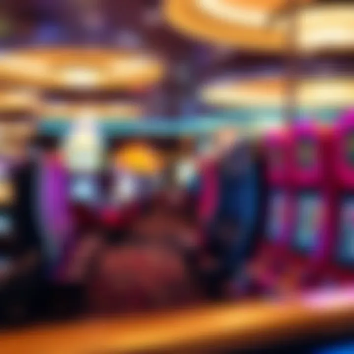 A bustling casino floor with various gaming options