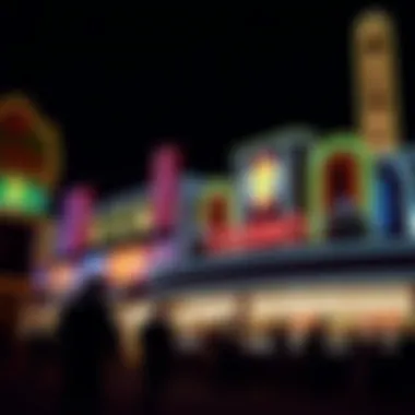 Night View of Casino Exterior Night view of a bustling casino exterior