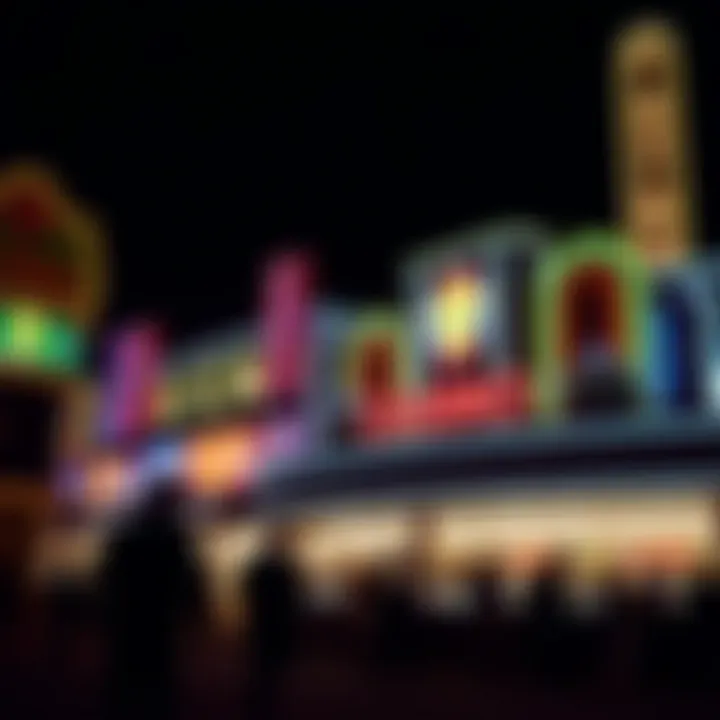Night View of Casino Exterior Night view of a bustling casino exterior