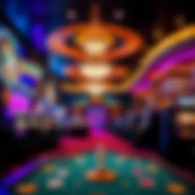 Luxurious Casino Interior A luxurious casino interior showcasing opulent decor and vibrant ambiance.