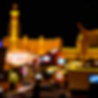 Las Vegas Casino Culture A bustling Las Vegas skyline reflecting the casino culture