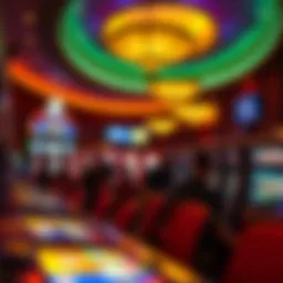 Vibrant gaming floor at Foxwoods Casino