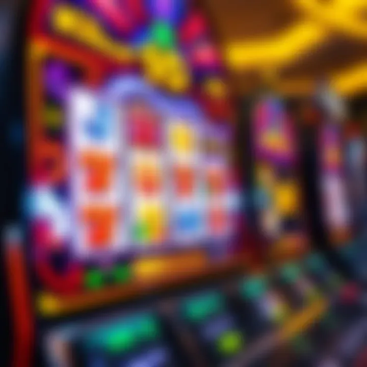 Vibrant Graphics of Online Slot Machines An intricate slot machine design showcasing vibrant graphics and symbols