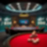 Illustration of a virtual poker table setup