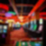 Vibrant casino floor showcasing gaming tables and machines