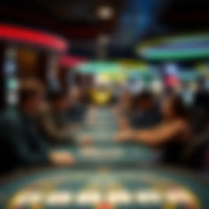 Engaging Gaming Experience at Live Casinos Dynamic gaming tables with players engaged