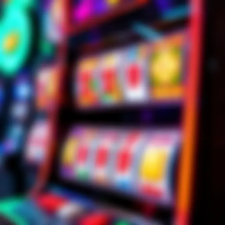 Captivating Slot Machine Graphics A close-up view of a slot machine with exciting graphics