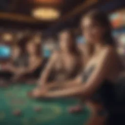 Illustration of various online casino games