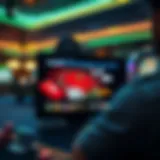 Virtual casino interface showcasing various games