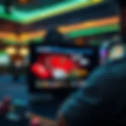 Virtual casino interface showcasing various games