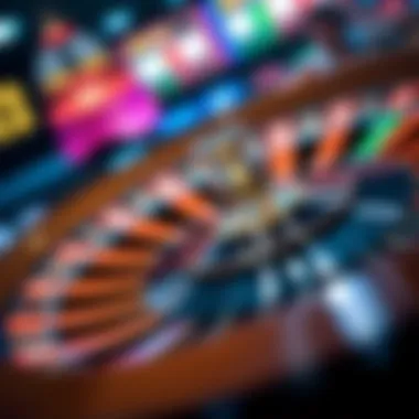 The Thrill of the Spin A digital roulette wheel in motion, showcasing vibrant colors and numbers