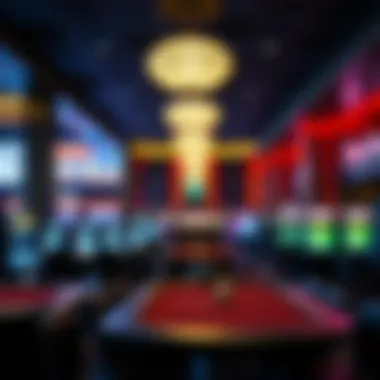 Modern Casino Interior Interior of a modern casino highlighting gaming tables