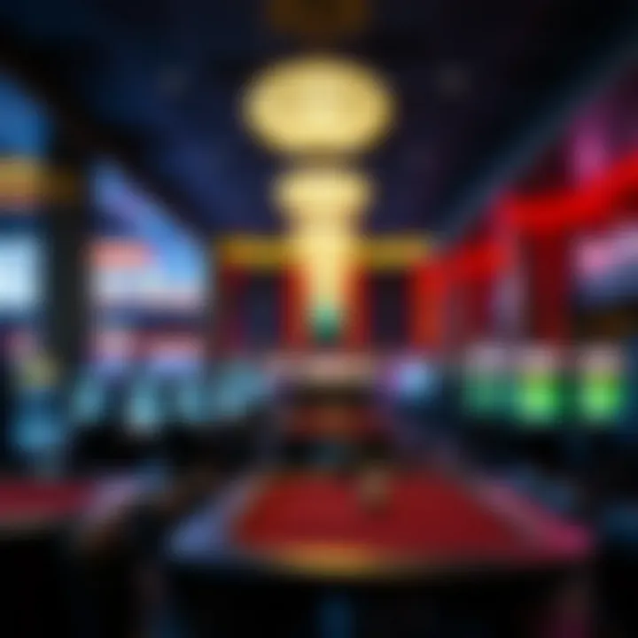 Modern Casino Interior Interior of a modern casino highlighting gaming tables