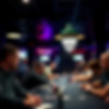 Local Poker Venue Activity Local poker venue bustling with activity