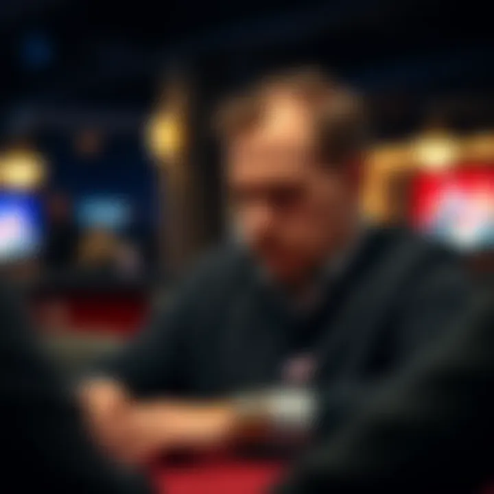 Strategic Poker Player Insight Strategic poker player deep in thought