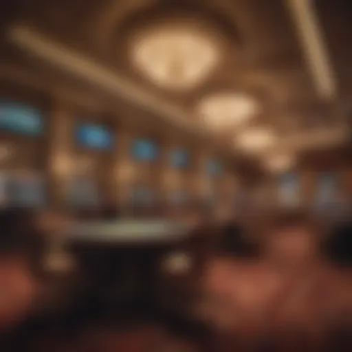 Luxurious casino interior showcasing gaming tables