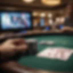 A digital interface showcasing sportsbook and poker integration