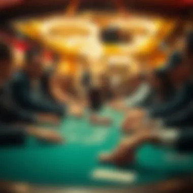 An exhilarating scene from a high-stakes poker table