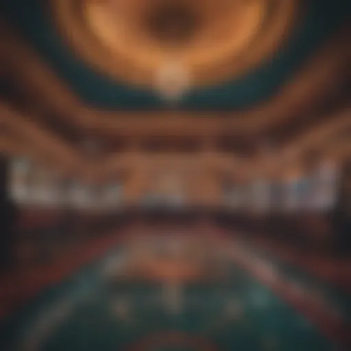 A vibrant casino lobby filled with gaming machines and tables.