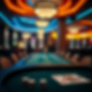 A captivating live casino setup showcasing a dealer and gaming table.