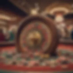 A vibrant illustration depicting the excitement of chip spins in a casino environment.