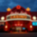 Exterior view of Lucky Lady Casino showcasing its vibrant signage and entrance