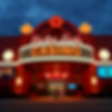Vibrant Entrance of Lucky Lady Casino Exterior view of Lucky Lady Casino showcasing its vibrant signage and entrance