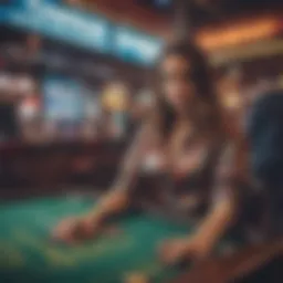 Vibrant online gambling scene with festive elements