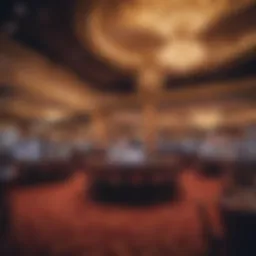 A panoramic view of a bustling casino floor in Waterloo, Iowa