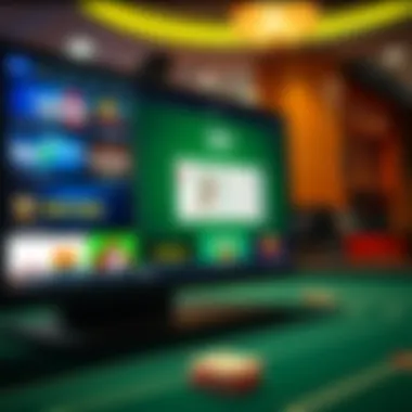 Diverse Platforms for Free Poker A digital interface showcasing various online platforms for free poker games