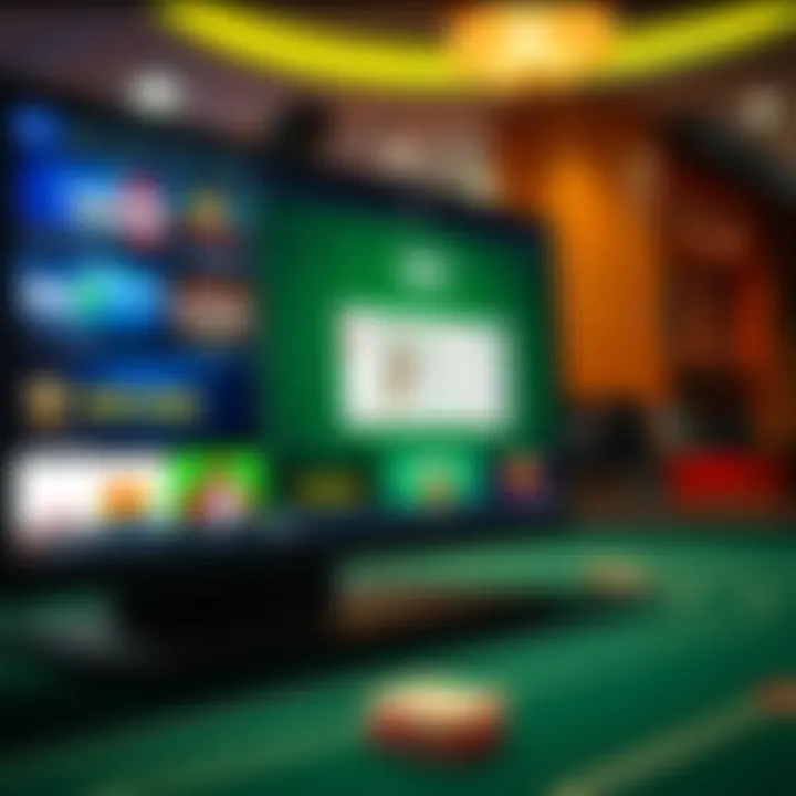 Diverse Platforms for Free Poker A digital interface showcasing various online platforms for free poker games