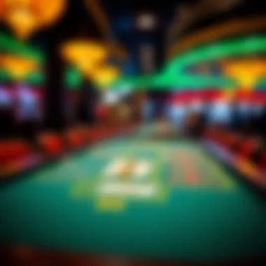 Strategic gaming table at Motor City Casino