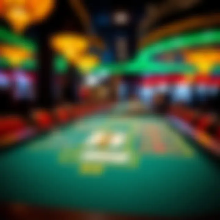 Strategic gaming table at Motor City Casino