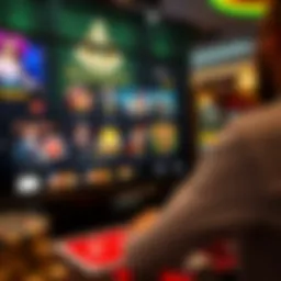 Virtual casino interface showcasing various game options