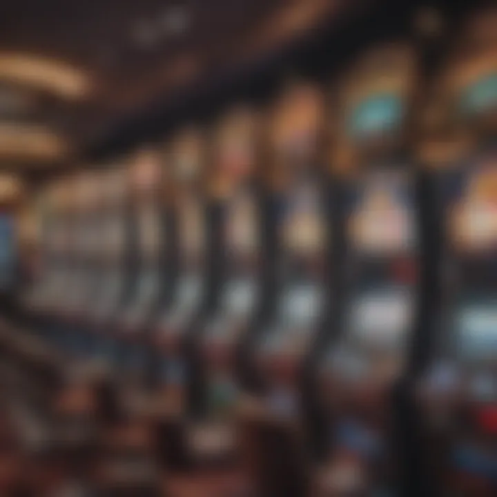 Various types of video poker machines lined up in a casino