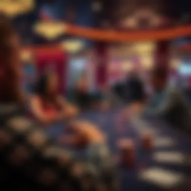 Group of friends enjoying a lively blackjack table