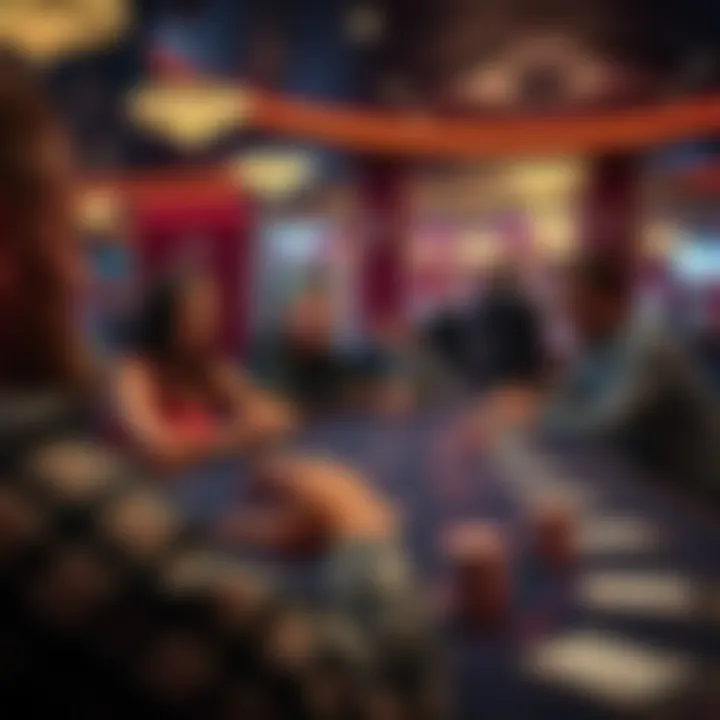 Group of friends enjoying a lively blackjack table