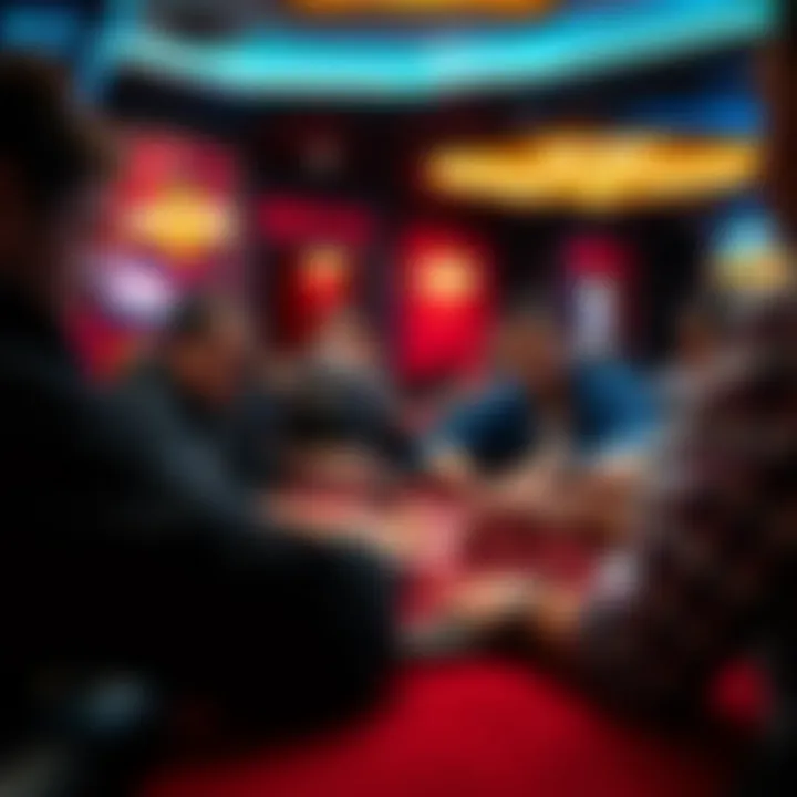Intense Gameplay at Gun Lake Poker Room Players engaged in an intense game of poker at Gun Lake
